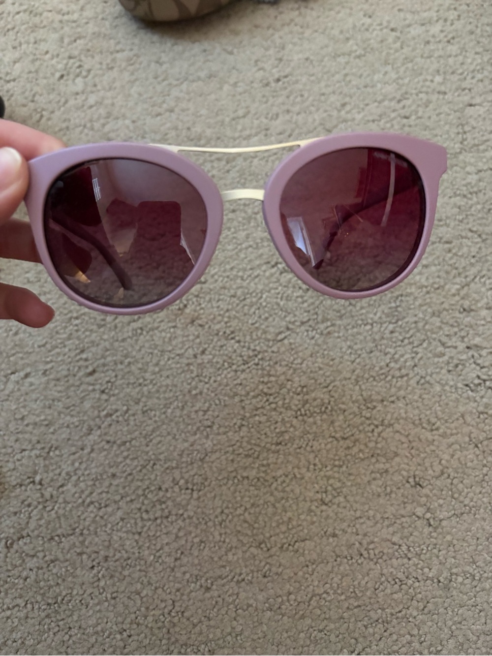 Ann Taylor Women’s Round Lilac Sunglasses with Pink Lenses